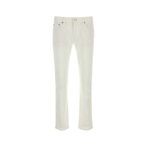Pt Torino Men White Stretch Denim Jeans